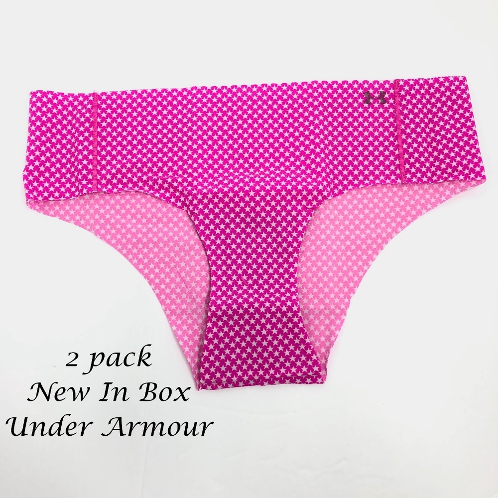 2 pack Pink Star Cheeky Under Armour Underwear OS
